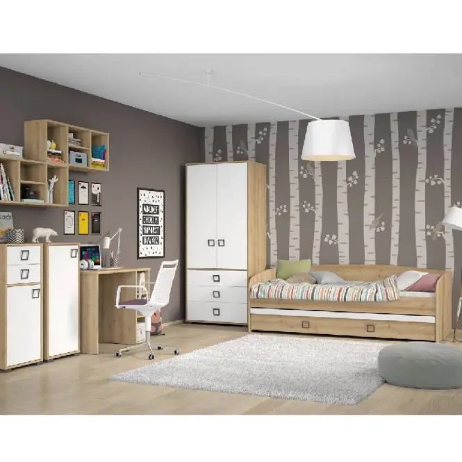 Skriňa 3D3S Kiki PUG-BK/KI-15 beech/white,4