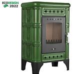 Oceľová kachľová pec K1 5,7 kW zelená