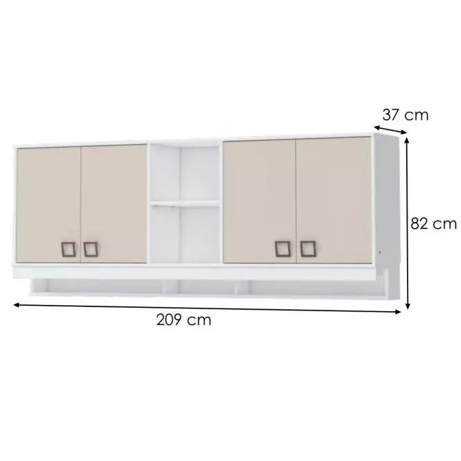 Závesná skrinka Kiki MKR-BE/KI-01 white/sand,2