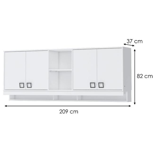 Závesná skrinka Kiki MKR-BE/KI-15 white/white