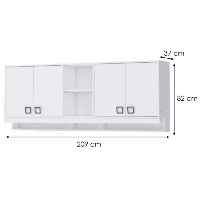 Závesná skrinka Kiki MKR-BE/KI-15 white/white,2