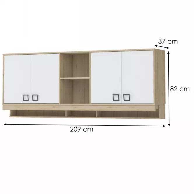 Závesná skrinka Kiki MKR-BK/KI-15 beech/white
