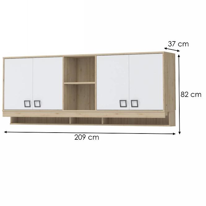 Závesná skrinka Kiki MKR-BK/KI-15 beech/white