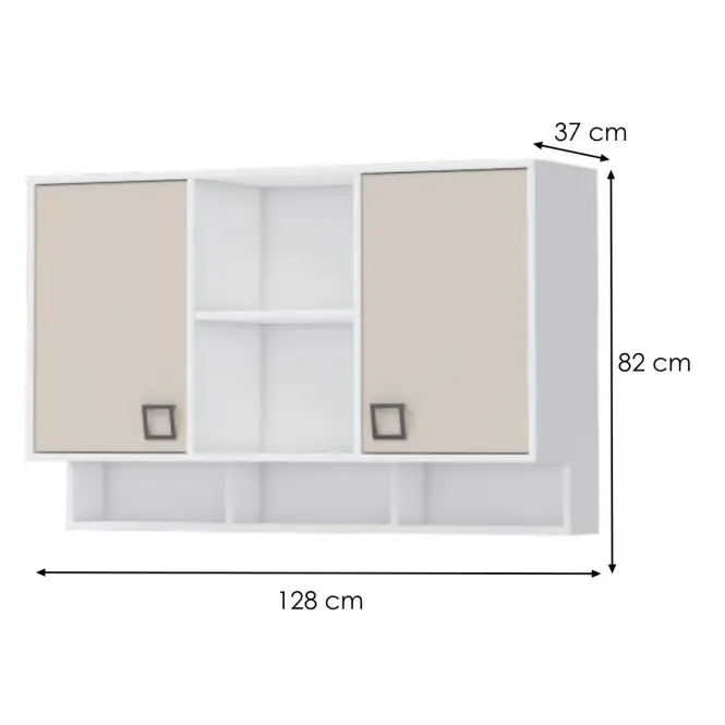 Závesná skrinka Kiki MRS-BE/KI-01 white/sand,2