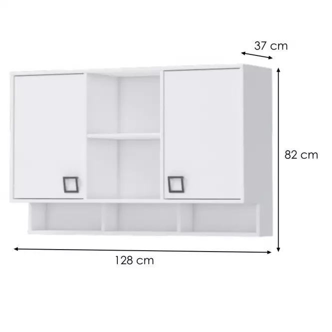 Závesná skrinka Kiki MRS-BE/KI-15 white/white