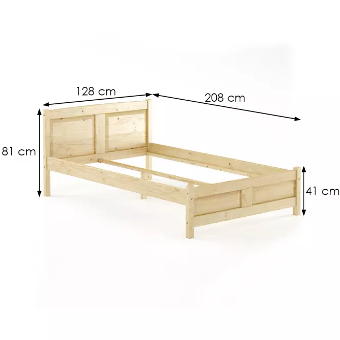 Posteľ borovica LK104–120x200 surová