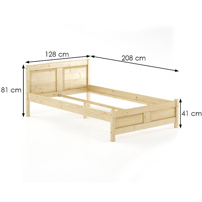 Posteľ borovica LK104–120x200 surová