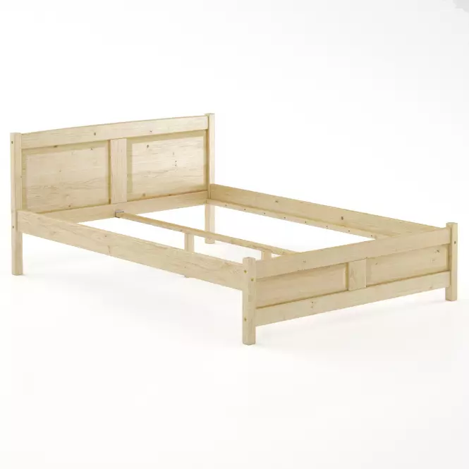 Posteľ borovica LK104–140x200 surová,2