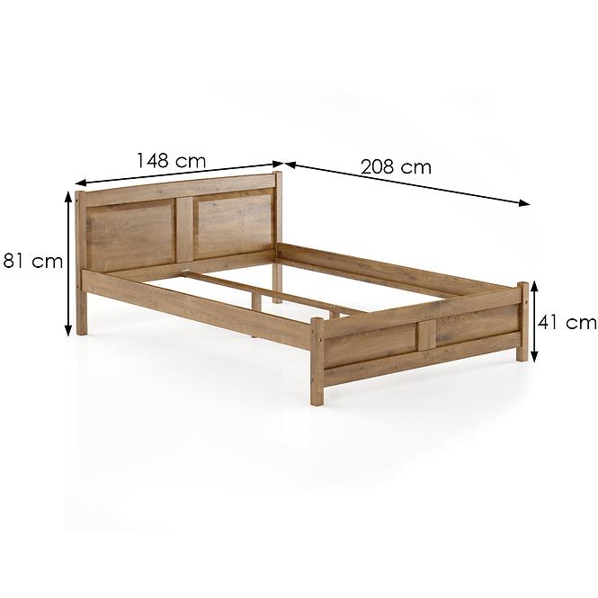 Posteľ borovica LK104–140x200 dub