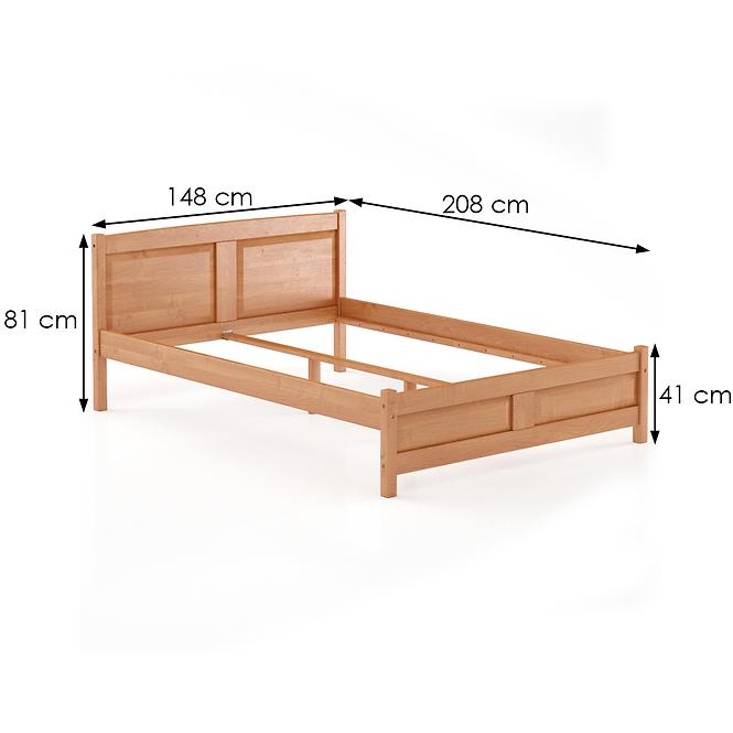 Posteľ borovica LK104–140x200 jelša