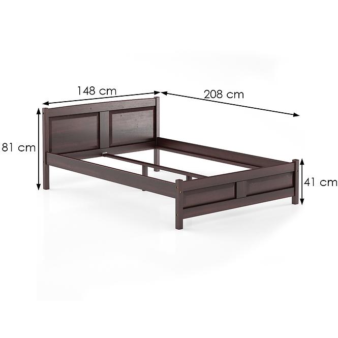 Posteľ borovica LK104–140x200 orech