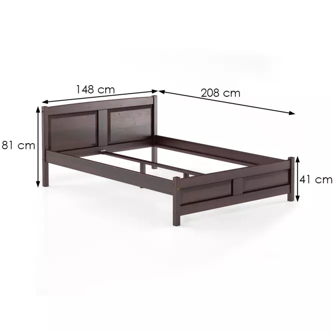 Posteľ borovica LK104–140x200 orech,3