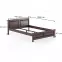 Posteľ borovica LK104–140x200 orech,3