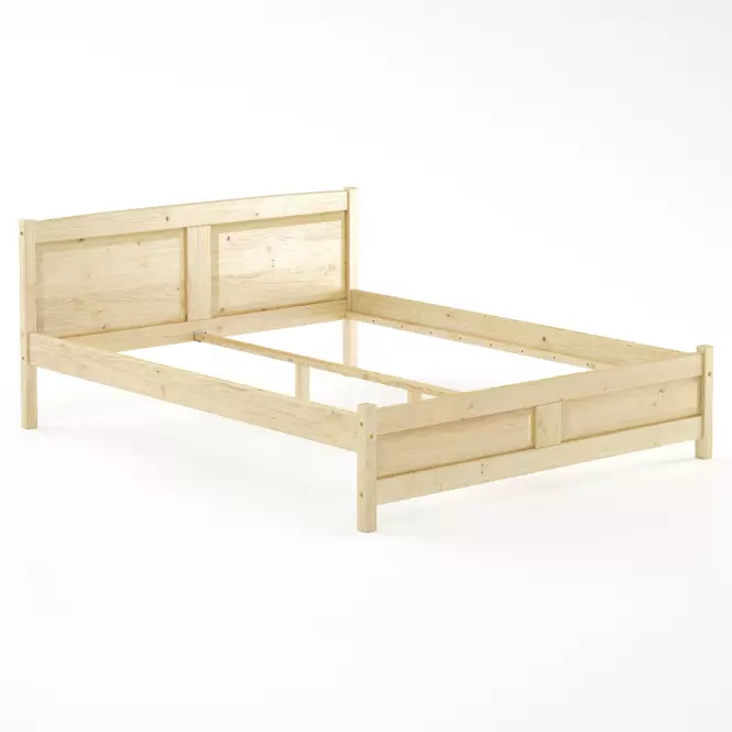 Posteľ borovica LK104–160x200 surová,2