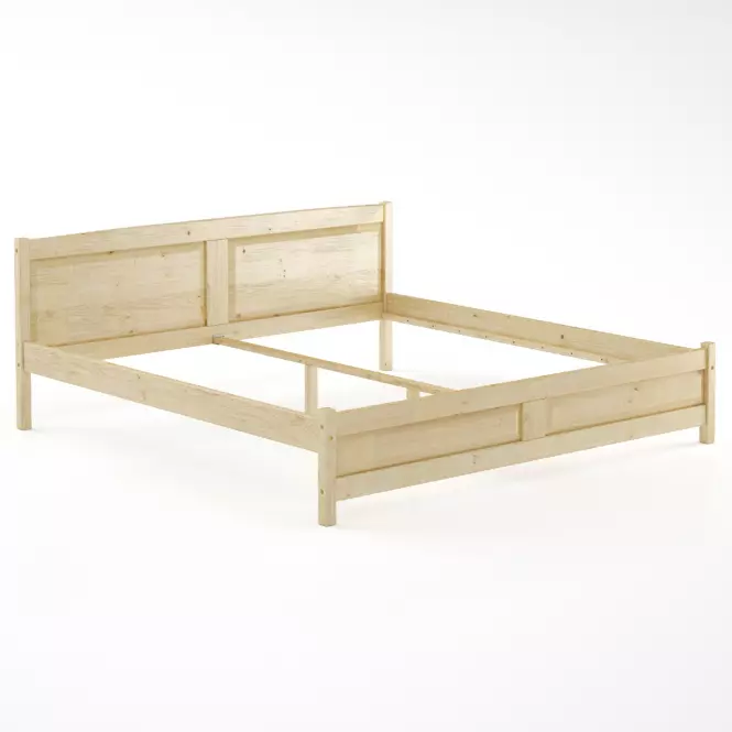 Posteľ borovica LK104–200x200 surová,2