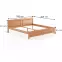 Posteľ borovica LK104–200x200 jelša,3