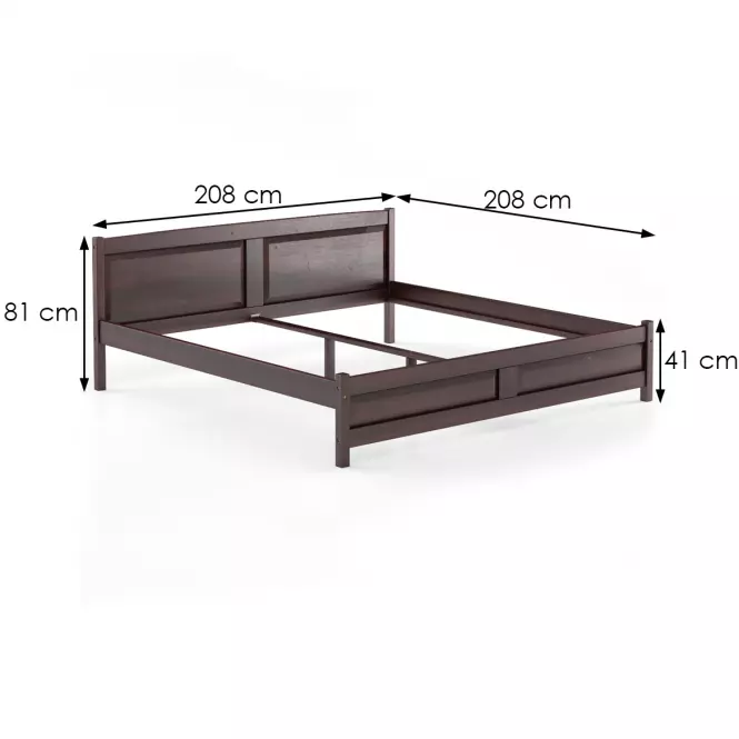 Posteľ borovica LK104–200x200 orech,3
