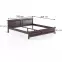 Posteľ borovica LK104–200x200 orech,3