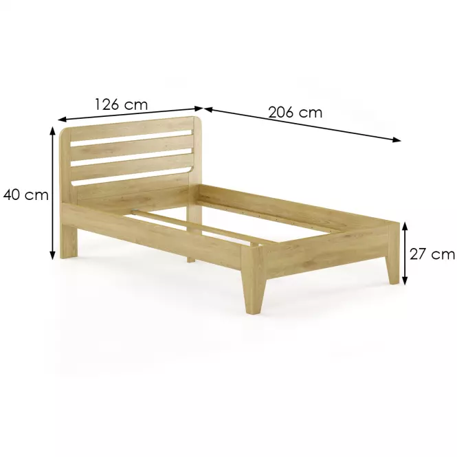 Posteľ buková LK189–120x200 rustikal,3