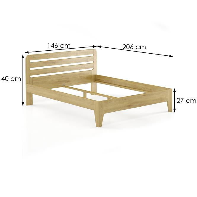 Posteľ buková LK189–140x200 rustikal