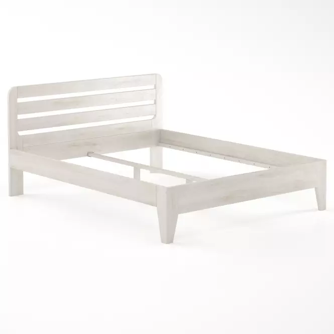 Posteľ buková LK189–160x200 bielený,2