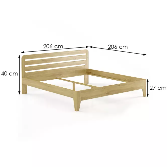 Posteľ buková LK189–200x200 rustikal