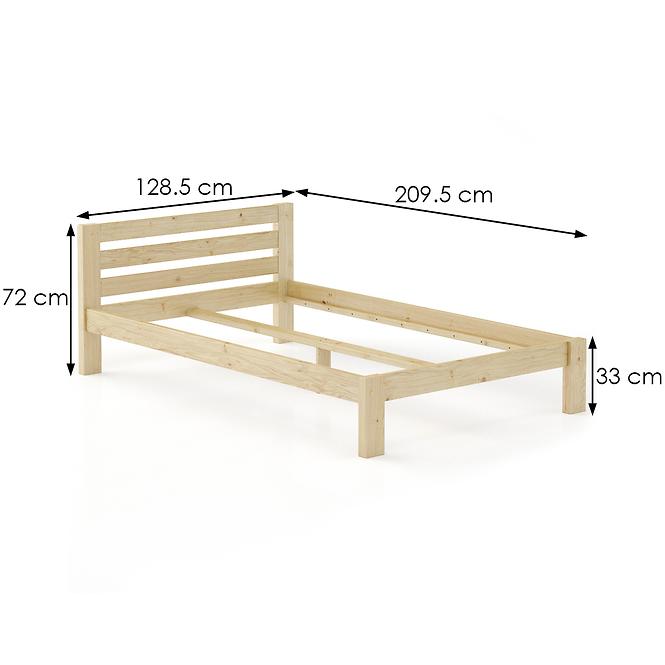 Posteľ borovica LK105–120x200 surová