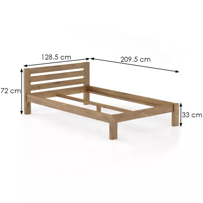 Posteľ borovica LK105–120x200 dub