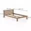 Posteľ borovica LK105–120x200 dub,3