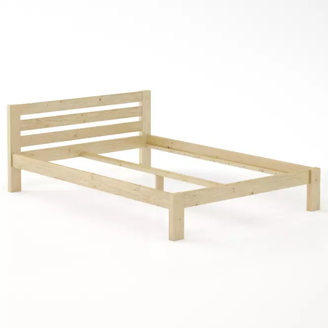 Posteľ borovica LK105–140x200 surová,2