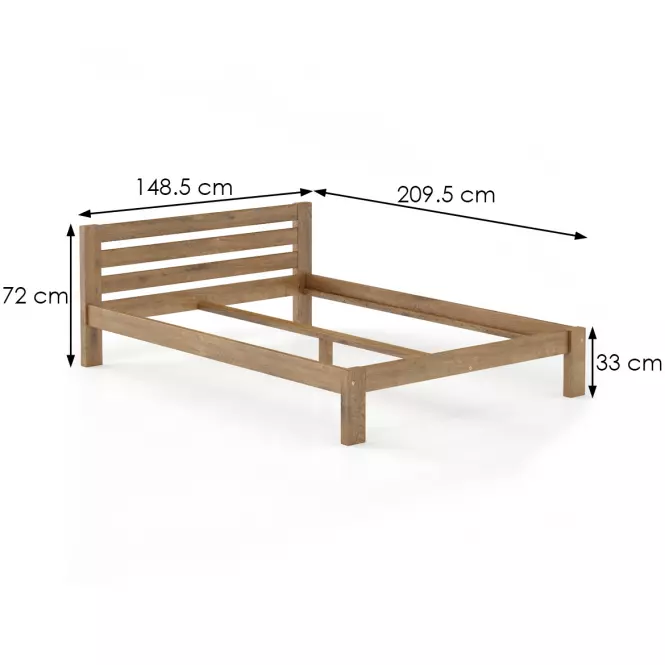 Posteľ borovica LK105–140x200 dub,3