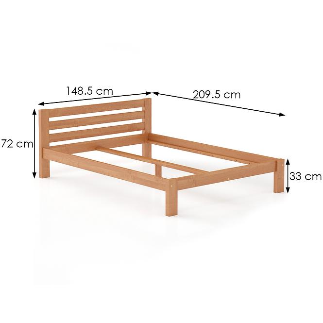 Posteľ borovica LK105–140x200 jelša