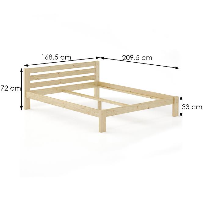 Posteľ borovica LK105–160x200 surová