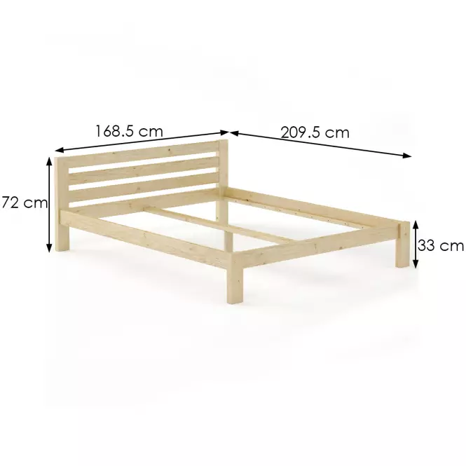 Posteľ borovica LK105–160x200 surová,3