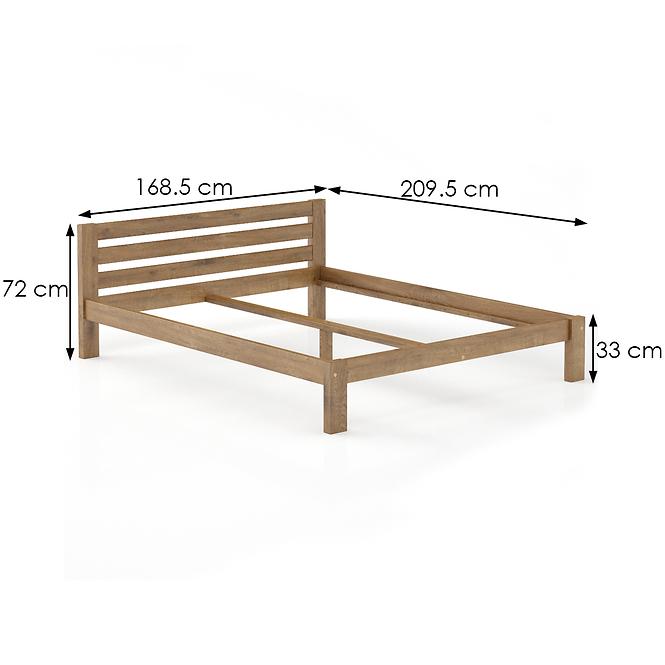 Posteľ borovica LK105–160x200 dub