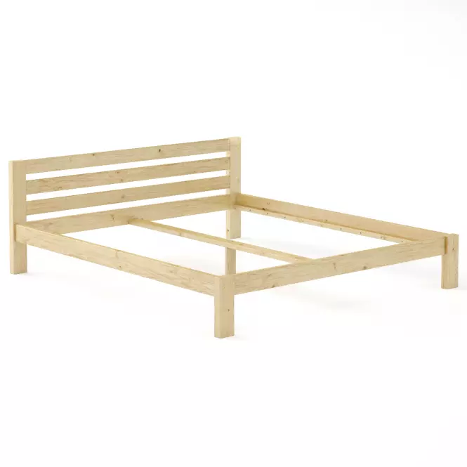 Posteľ borovica LK105–180x200 surová,2