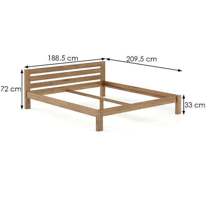 Posteľ borovica LK105–180x200 dub