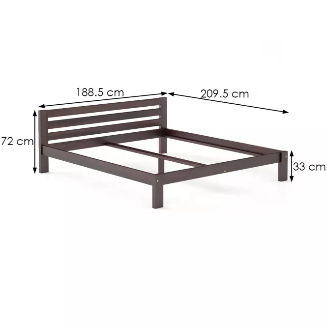 Posteľ borovica LK105–180x200 orech,3