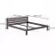 Posteľ borovica LK105–180x200 orech,3