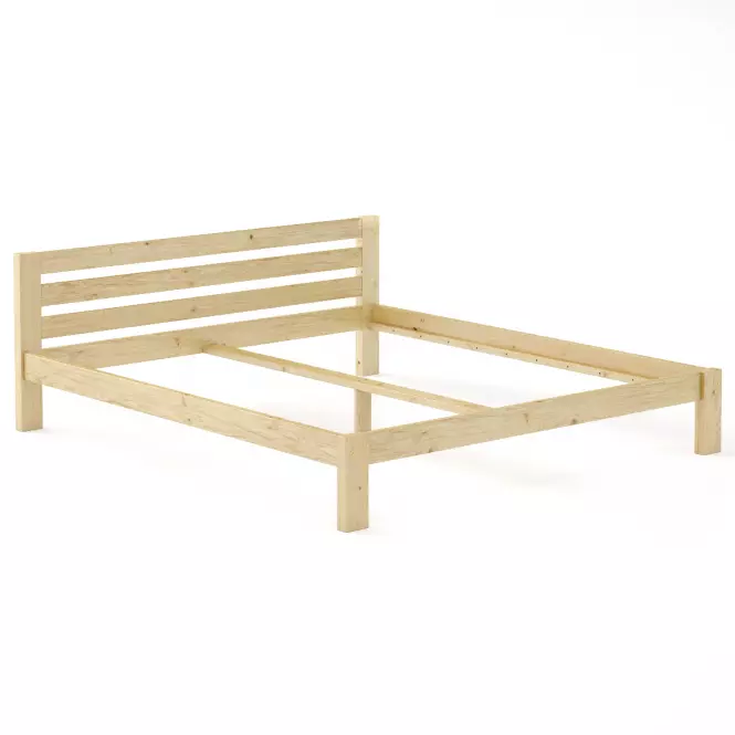 Posteľ borovica LK105–200x200 surová,2