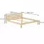 Posteľ borovica LK105–200x200 surová,3