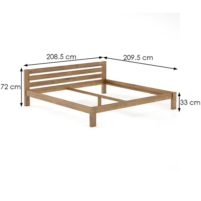 Posteľ borovica LK105–200x200 dub