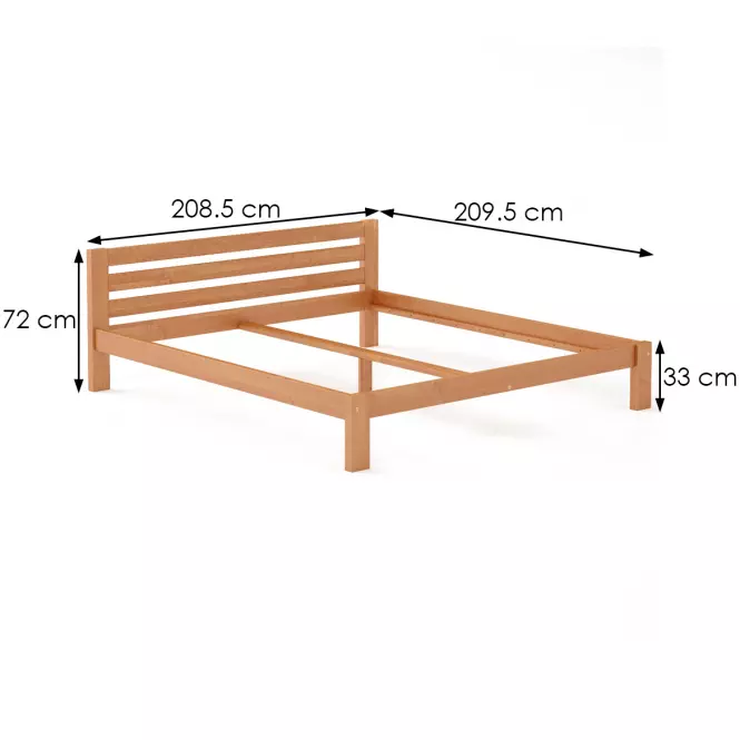 Posteľ borovica LK105–200x200 jelša