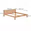 Posteľ borovica LK105–200x200 jelša,3