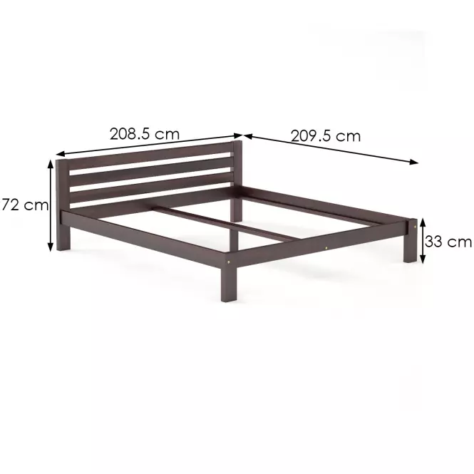 Posteľ borovica LK105–200x200 orech