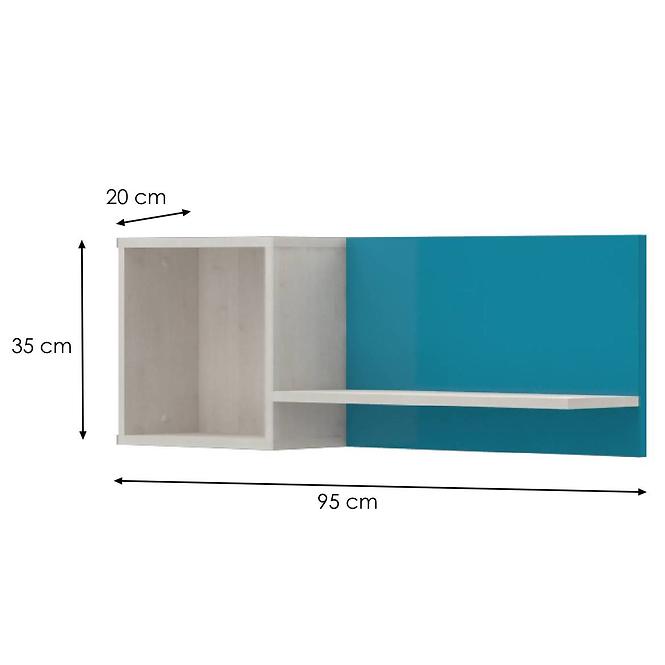 Polička JOY-VP polar pine/mango/lime/torquise,2