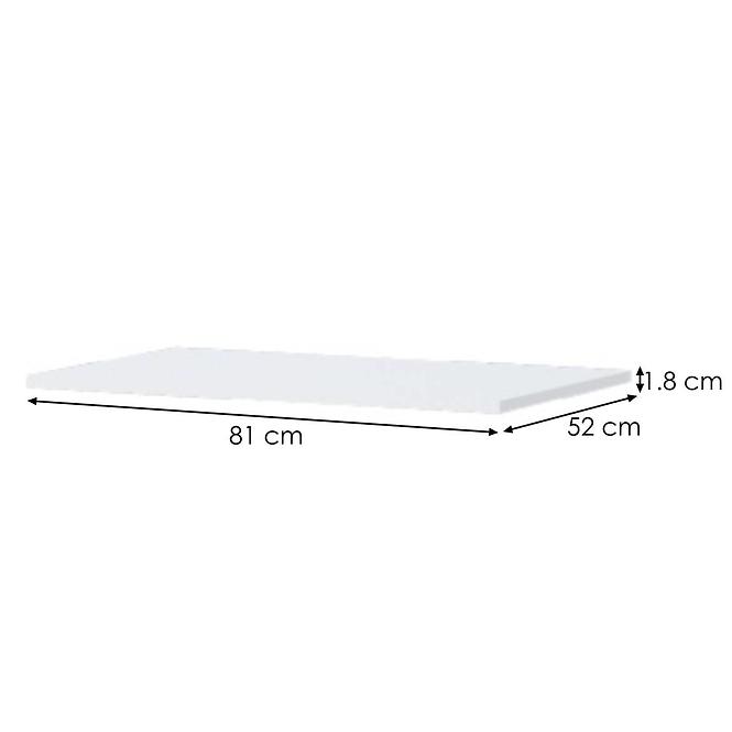 Polica pre veľkú šatníkovú skriňu Kiki F80-BE/KI-15 white