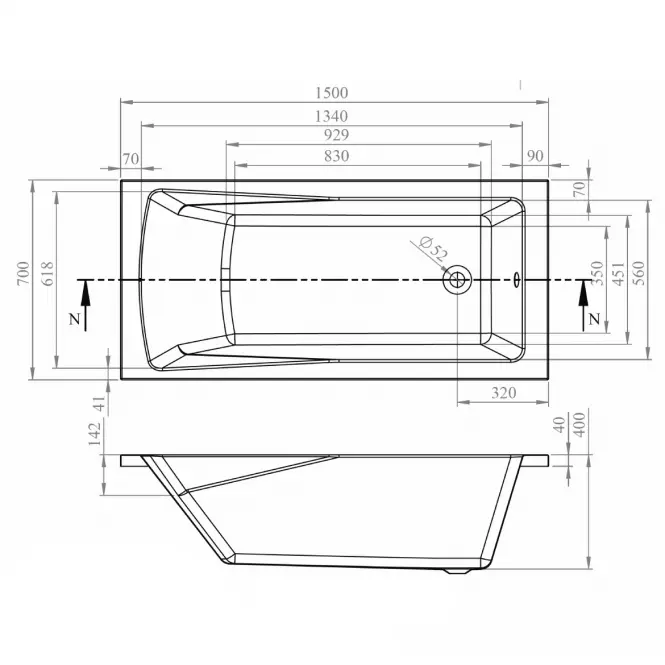 Vaňa Rondo 150x70