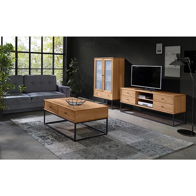 TV stolík  Logan borovica morená dub,6