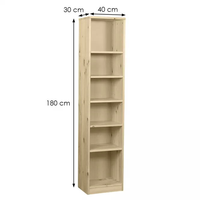 Regál eko  vysoký 180 borovica surová